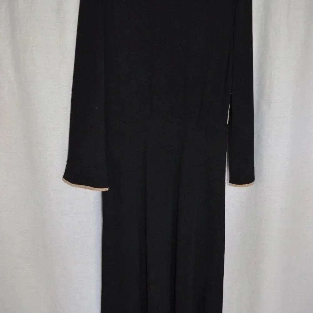 1940s 1950s Beige Black Dress - Picture 8 of 9